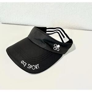 EQ SPORT Sun Visor Unisex Adult Outdoor Sports Black and White Strap One Size